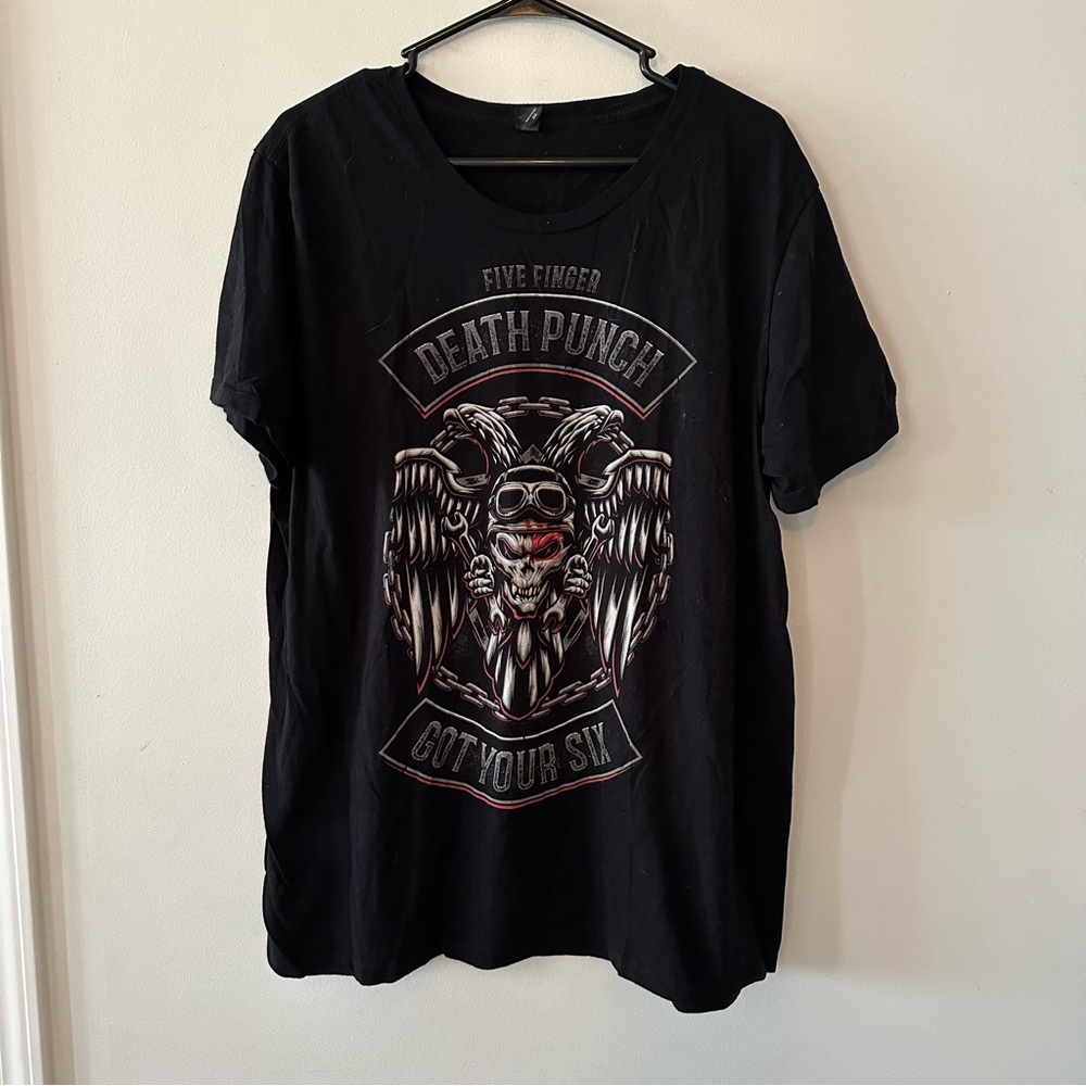 Five Finger Death Punch Got Your Six Tour Tee Black Graphics (binY4)